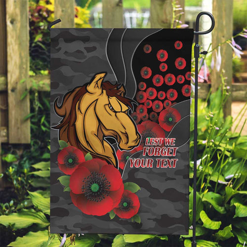 Brisbane Broncos ANZAC Personalised Garden Flag Lest We Forget Poppy Camo