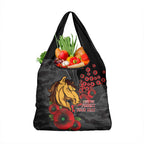 Brisbane Broncos ANZAC Personalised Grocery Bag Lest We Forget Poppy Camo