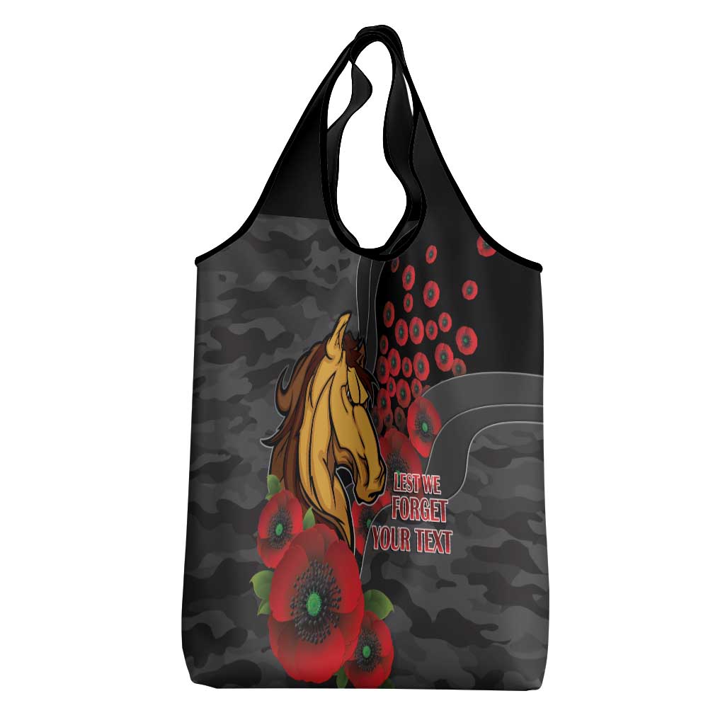 Brisbane Broncos ANZAC Personalised Grocery Bag Lest We Forget Poppy Camo