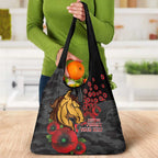 Brisbane Broncos ANZAC Personalised Grocery Bag Lest We Forget Poppy Camo
