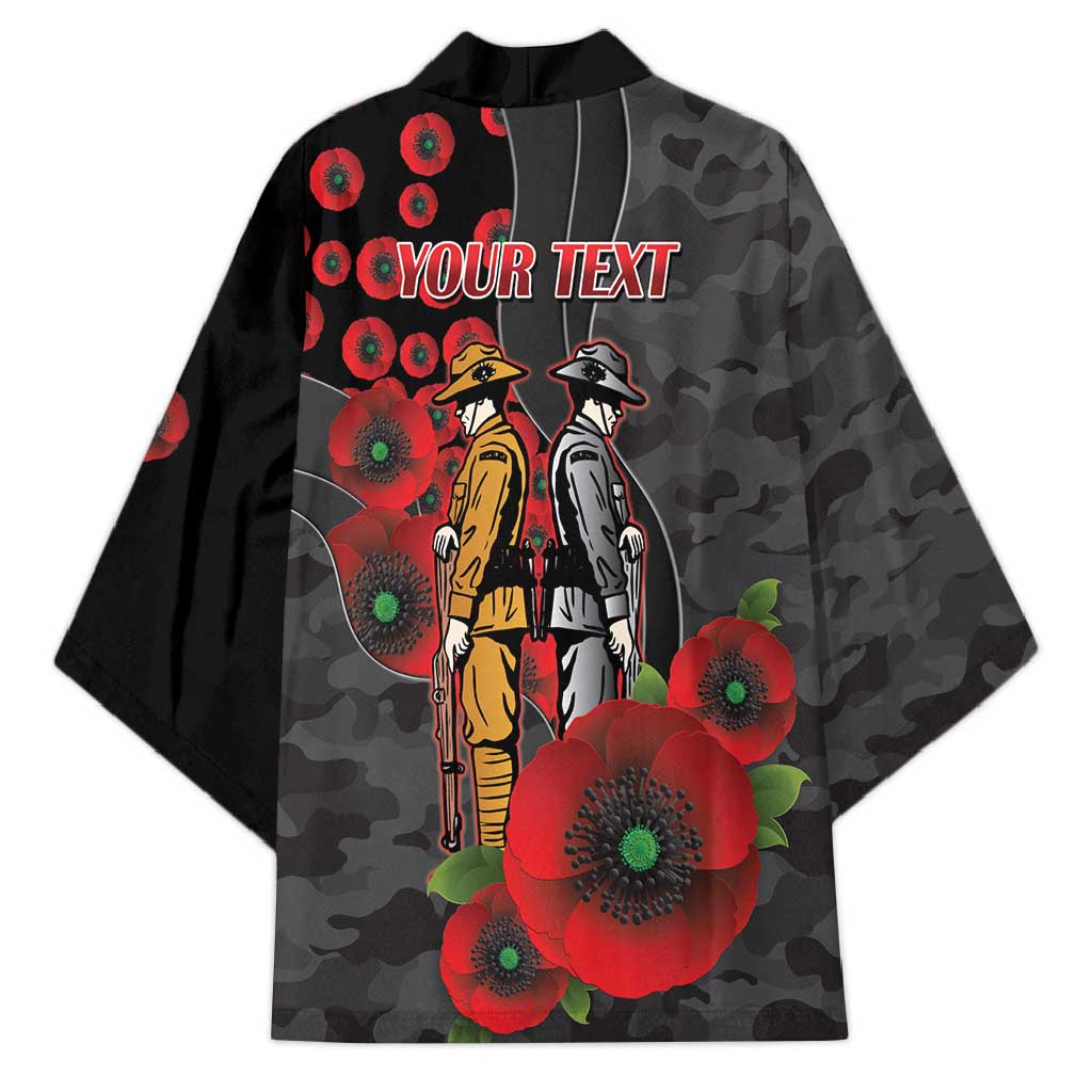 Brisbane Broncos ANZAC Personalised Kimono Lest We Forget Poppy Camo