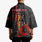 Brisbane Broncos ANZAC Personalised Kimono Lest We Forget Poppy Camo