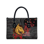 Brisbane Broncos ANZAC Personalised Leather Bag Lest We Forget Poppy Camo