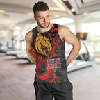 Brisbane Broncos ANZAC Personalised Men Tank Top Lest We Forget Poppy Camo