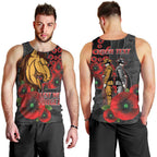 Brisbane Broncos ANZAC Personalised Men Tank Top Lest We Forget Poppy Camo