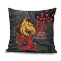 Brisbane Broncos ANZAC Personalised Pillow Cover Lest We Forget Poppy Camo