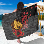 Brisbane Broncos ANZAC Personalised Sarong Lest We Forget Poppy Camo