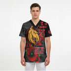 Brisbane Broncos ANZAC Personalised Scrub Top Lest We Forget Poppy Camo