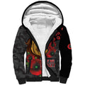Brisbane Broncos ANZAC Personalised Sherpa Hoodie Lest We Forget Poppy Camo