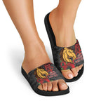Brisbane Broncos ANZAC Personalised Slide Sandals Lest We Forget Poppy Camo