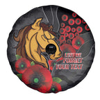 Brisbane Broncos ANZAC Personalised Spare Tire Cover Lest We Forget Poppy Camo