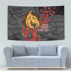 Brisbane Broncos ANZAC Personalised Tapestry Lest We Forget Poppy Camo