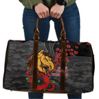 Brisbane Broncos ANZAC Personalised Travel Bag Lest We Forget Poppy Camo