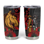 Brisbane Broncos ANZAC Personalised Tumbler Cup Lest We Forget Poppy Camo
