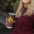 Brisbane Broncos ANZAC Personalised Tumbler Cup Lest We Forget Poppy Camo
