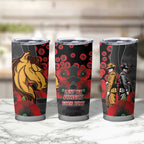 Brisbane Broncos ANZAC Personalised Tumbler Cup Lest We Forget Poppy Camo