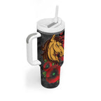 Brisbane Broncos ANZAC Personalised Tumbler With Handle Lest We Forget Poppy Camo