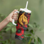 Brisbane Broncos ANZAC Personalised Tumbler With Handle Lest We Forget Poppy Camo