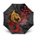 Brisbane Broncos ANZAC Personalised Umbrella Lest We Forget Poppy Camo