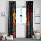 Brisbane Broncos ANZAC Personalised Window Curtain Lest We Forget Poppy Camo