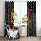 Brisbane Broncos ANZAC Personalised Window Curtain Lest We Forget Poppy Camo