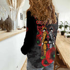 Brisbane Broncos ANZAC Personalised Women Casual Shirt Lest We Forget Poppy Camo