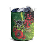 Canberra Raiders ANZAC Personalised Laundry Basket Lest We Forget Poppy Camo