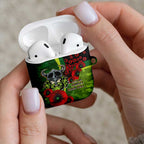 Canberra Raiders ANZAC Personalised AirPods Case Lest We Forget Poppy Camo