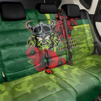Canberra Raiders ANZAC Personalised Back Car Seat Cover Lest We Forget Poppy Camo