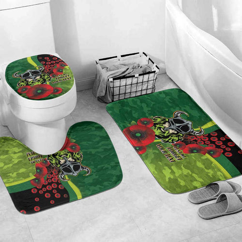 Canberra Raiders ANZAC Personalised Bathroom Set Lest We Forget Poppy Camo