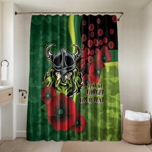 Canberra Raiders ANZAC Personalised Bathroom Set Lest We Forget Poppy Camo