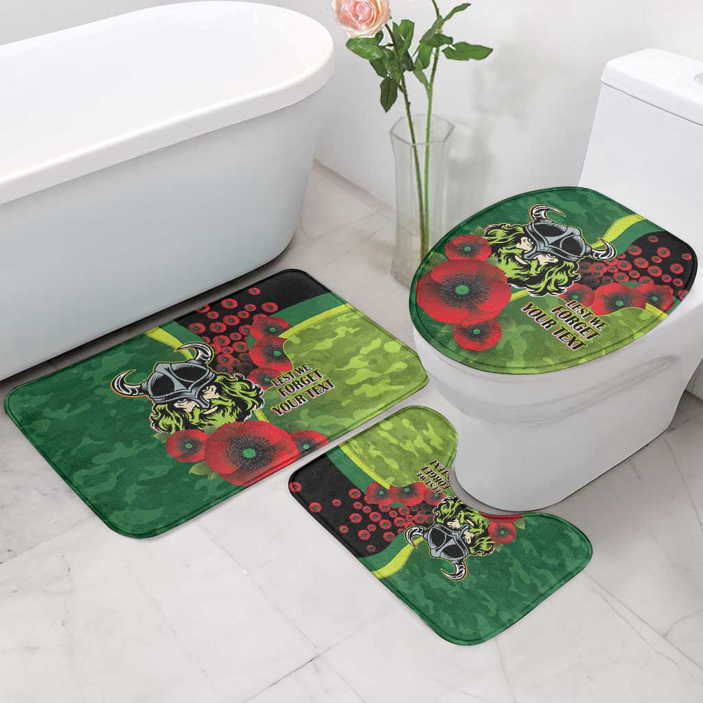 Canberra Raiders ANZAC Personalised Bathroom Set Lest We Forget Poppy Camo