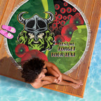 Canberra Raiders ANZAC Personalised Beach Blanket Lest We Forget Poppy Camo