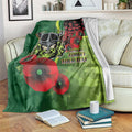 Canberra Raiders ANZAC Personalised Blanket Lest We Forget Poppy Camo