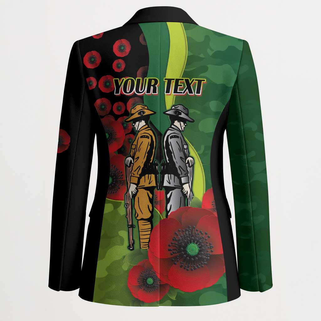 Canberra Raiders ANZAC Personalised Blazer Lest We Forget Poppy Camo