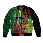 Canberra Raiders ANZAC Personalised Bomber Jacket Lest We Forget Poppy Camo