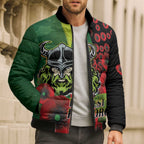 Canberra Raiders ANZAC Personalised Bomber Puffer Jacket Lest We Forget Poppy Camo