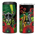 Canberra Raiders ANZAC Personalised 4 in 1 Can Cooler Tumbler Lest We Forget Poppy Camo