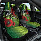 Canberra Raiders ANZAC Personalised Car Seat Cover Lest We Forget Poppy Camo