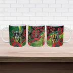 Canberra Raiders ANZAC Personalised Ceramic Mug Lest We Forget Poppy Camo