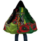 Canberra Raiders ANZAC Personalised Cloak Lest We Forget Poppy Camo