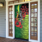Canberra Raiders ANZAC Personalised Door Cover Lest We Forget Poppy Camo