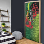 Canberra Raiders ANZAC Personalised Door Cover Lest We Forget Poppy Camo