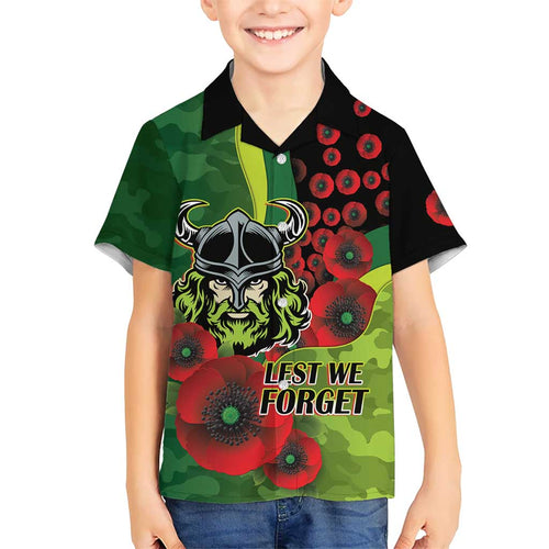 Canberra Raiders ANZAC Personalised Family Matching Mermaid Dress and Hawaiian Shirt Lest We Forget Poppy Camo