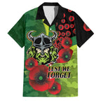 Canberra Raiders ANZAC Personalised Family Matching Tank Maxi Dress and Hawaiian Shirt Lest We Forget Poppy Camo