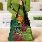 Canberra Raiders ANZAC Personalised Grocery Bag Lest We Forget Poppy Camo