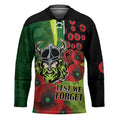 Canberra Raiders ANZAC Personalised Hockey Jersey Lest We Forget Poppy Camo