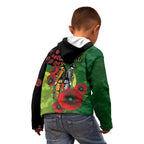 Canberra Raiders ANZAC Personalised Kid Hoodie Lest We Forget Poppy Camo