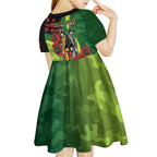 Canberra Raiders ANZAC Personalised Kid Short Sleeve Dress Lest We Forget Poppy Camo