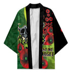 Canberra Raiders ANZAC Personalised Kimono Lest We Forget Poppy Camo